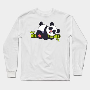 Panda with Bamboo Long Sleeve T-Shirt